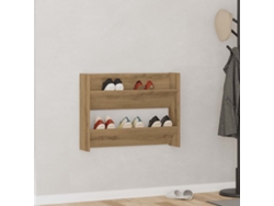 Zapatero | Armario Zapatero De Pared Madera Ingeniería Roble Artisan 80x18x60 Cm