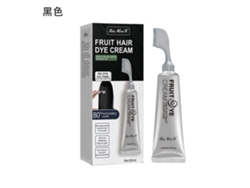 Tinte para cabello negro, peine de frutas