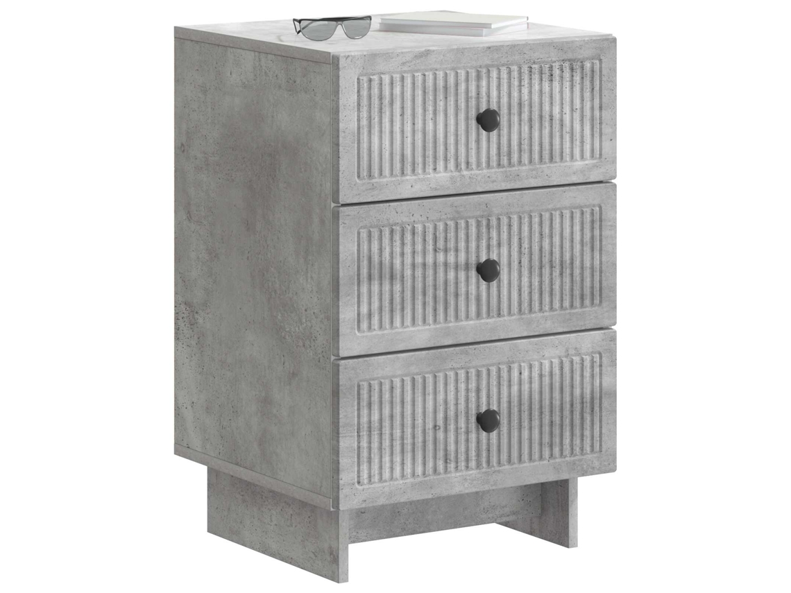 Maison Exclusive - Armario De Noche Con Cajón Gris Hormigón 43 X 41 X 66,5 Cm