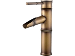 Grifo Mixer De Baño Waterfall, 2 Uniones Bocca Rotonda, Diámetro Base 35mm, Latón Cepillado, Ajustable Frío/caliente, Fácil Instalación