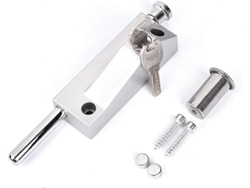 Cerradura Multifuncional De Puerta, Cerradura De Garaje Universal, 2 Llaves, Uso Interior Y Exterior, Plata Mate