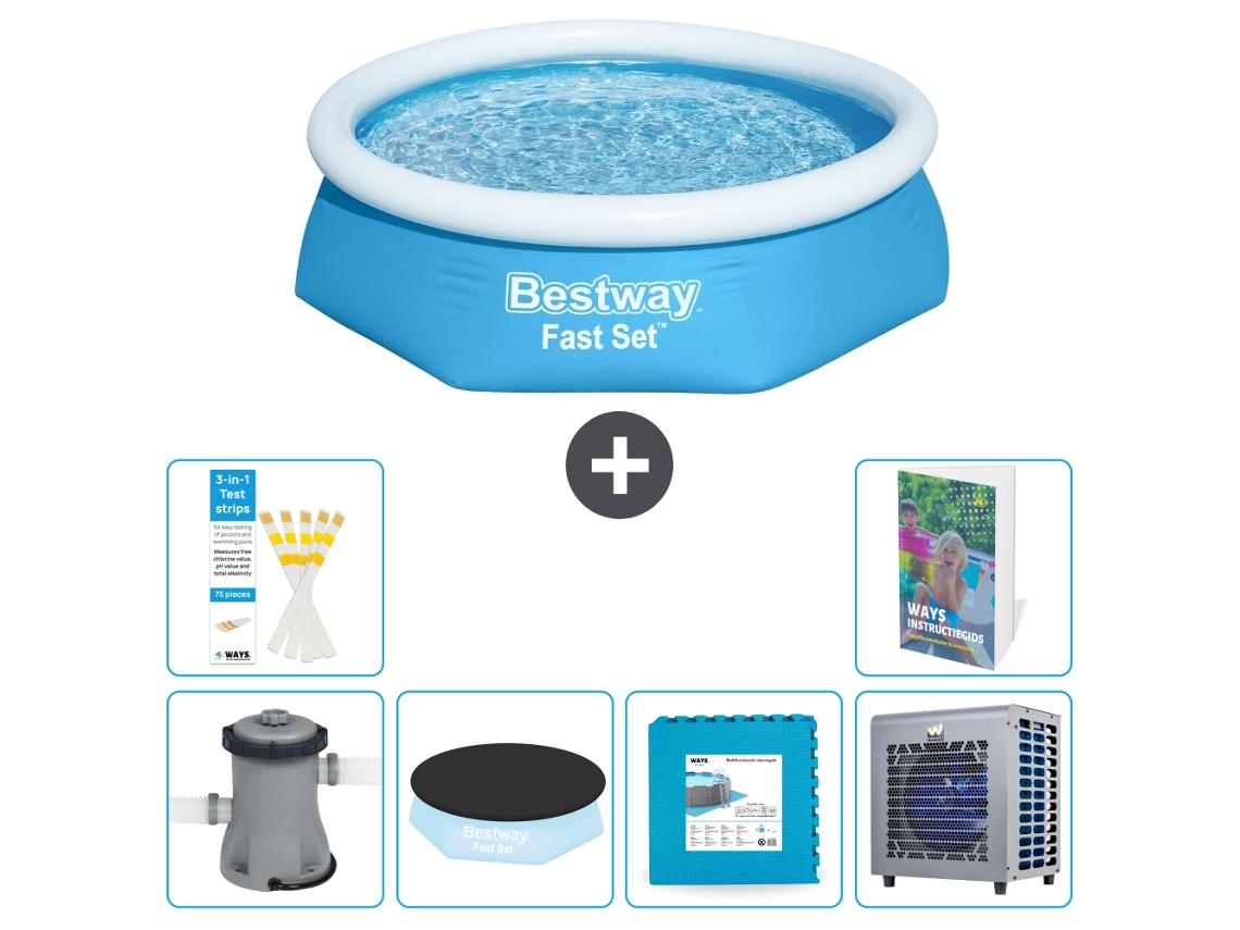 Bestway Piscina Bestway Fast Set Redonda - 244x61 Cm - 7-peças S290