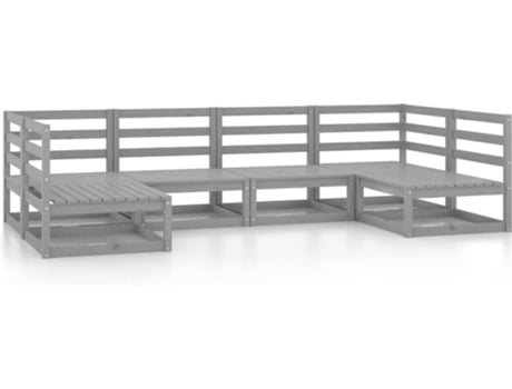 Conjunto 6 de muebles de jardín VIDAXL madera maciza de pino