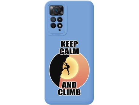Carcasa Xiaomi Redmi Note 11 Pro TUMUNDOSMARTPHONE Silicona Líquida Dibujos Hombre Escalada Azul