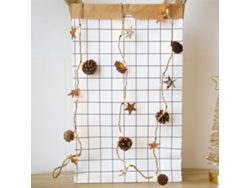 Luces Led De Alambre De Cobre Con Forma De Piña Y Agujas, Decoración Creativa Para Fiestas, Juego De Batería