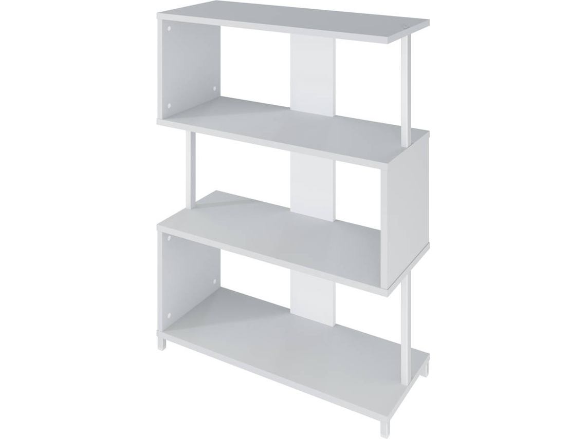 Estantería LEVIRA Liri Blanco y Gris (108x80x32cm - Melamina)