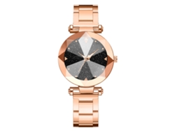 Reloj De Pulsera Sencillo Para Mujer De Aleación De Oro Rosa Con Movimiento De Cuarzo Para Uso Diario.