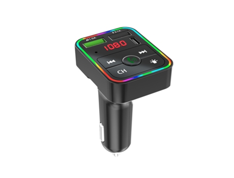 Transmisor FM para Coche Adaptador de Radio Bluetooth Inalámbrico Cargador Rápido de Coche