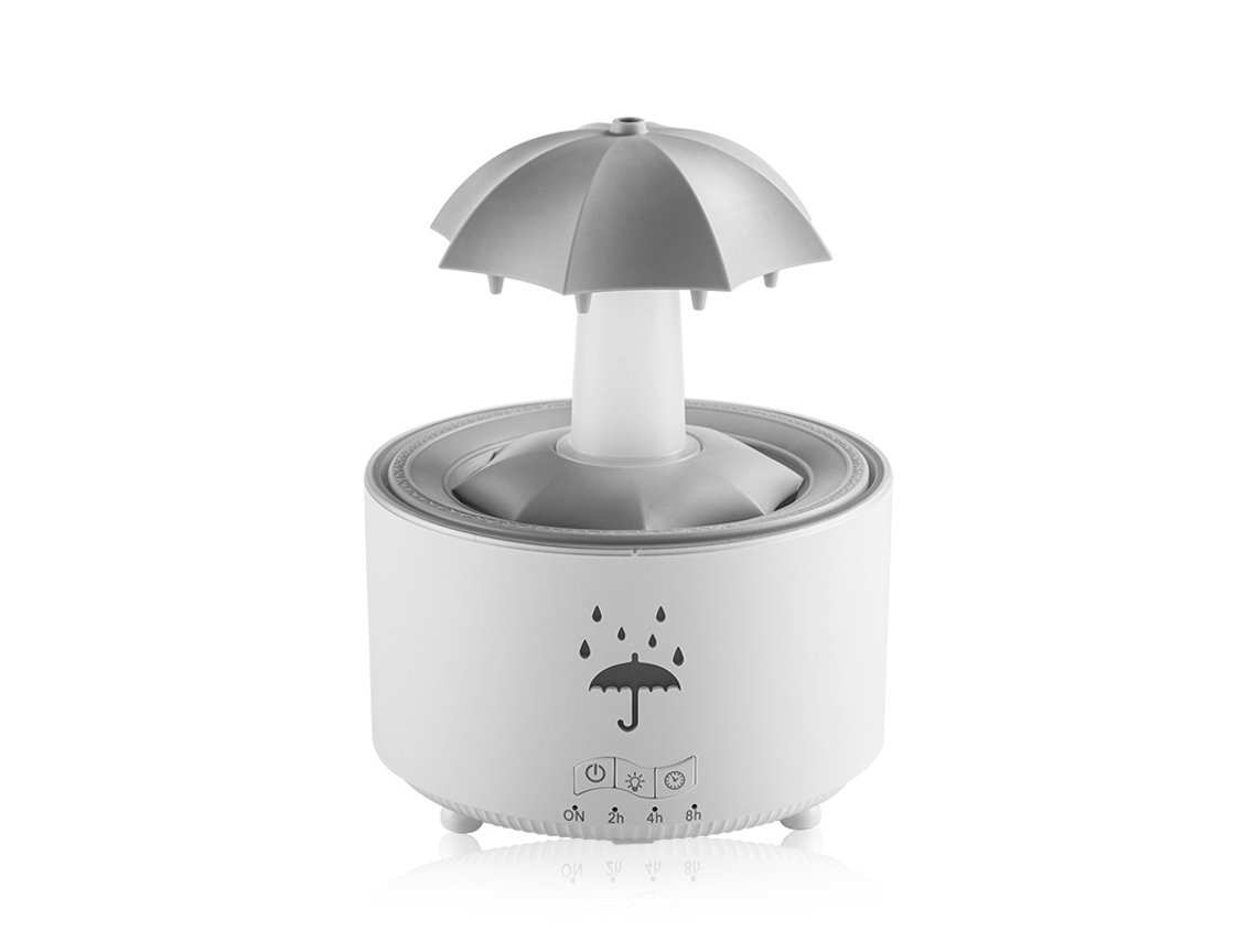 Humidificador Digitallab con luz nocturna colorida, pulverizador silencioso y control remoto, 300 ml (blanco)
