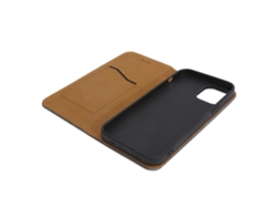 Capa Flip De Couro Pu Magnética Para Iphone 12/12pro Com Padrão Em Malha E Função Carteira