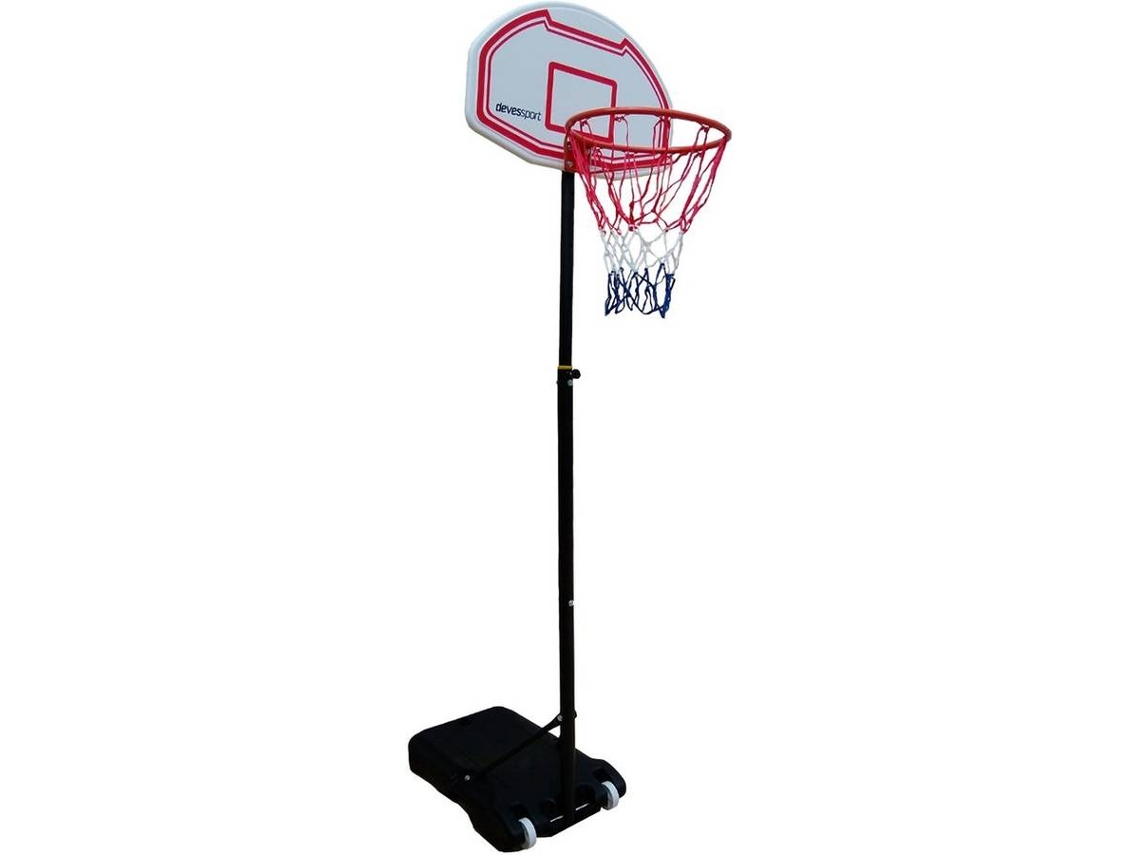 DEVESSPORT Canasta de Baloncesto Regulable 165-210 cm para Exterior con Base Estable y Aro con Red