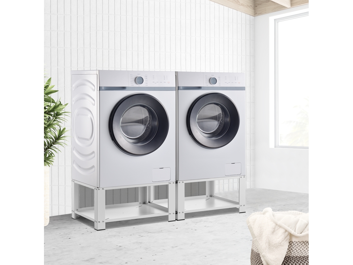Soporte para Maquinas de Ruepa [EN.CASA] (Acero - Blanco - 127 x 54 x 31 cm)