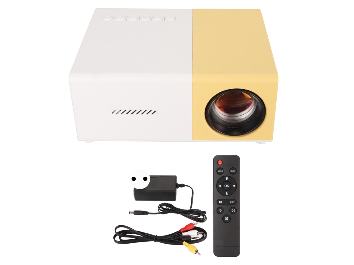 Projetor Mini Portátil Fhd 1080p Com Alto-falantes Estéreo, Baixo Ruído Para Cinema Em Casa E Ao Ar Livre