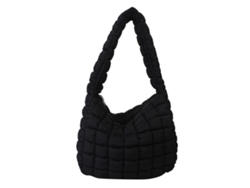 Bolso De Hombro Negro Elegante Y Ligero Con Diseño De Nube Para Mujer.