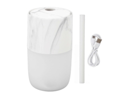 Humidificador de agua portátil Rosewell de 300 ml con conexión USB, temporizador y luz nocturna para coche y hogar