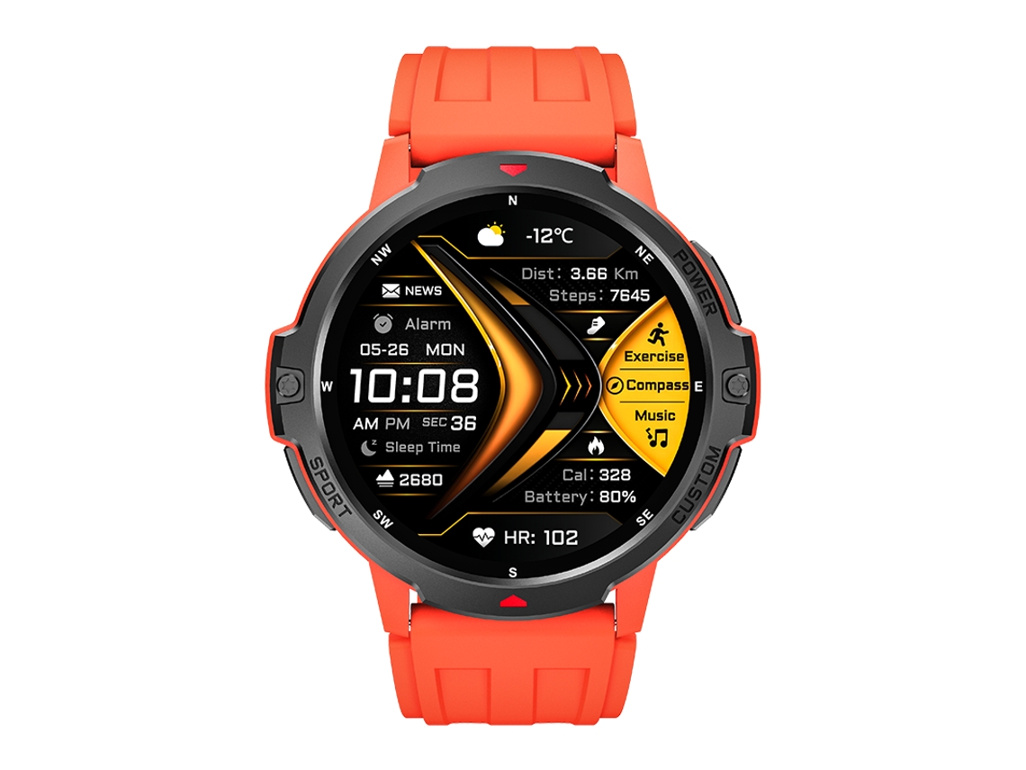 Smartwatch C31 Con Gps, Natación, Resistencia Al Agua De 3 Atm, Pantalla Redonda De 1,46'' (naranja)
