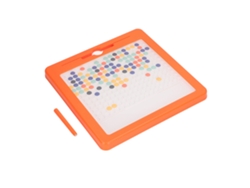 2026-tablero Mágico De Dibujo Para Niños Pequeños Con Lápiz Magnético Y Perlas Colorido Educativo Naranja