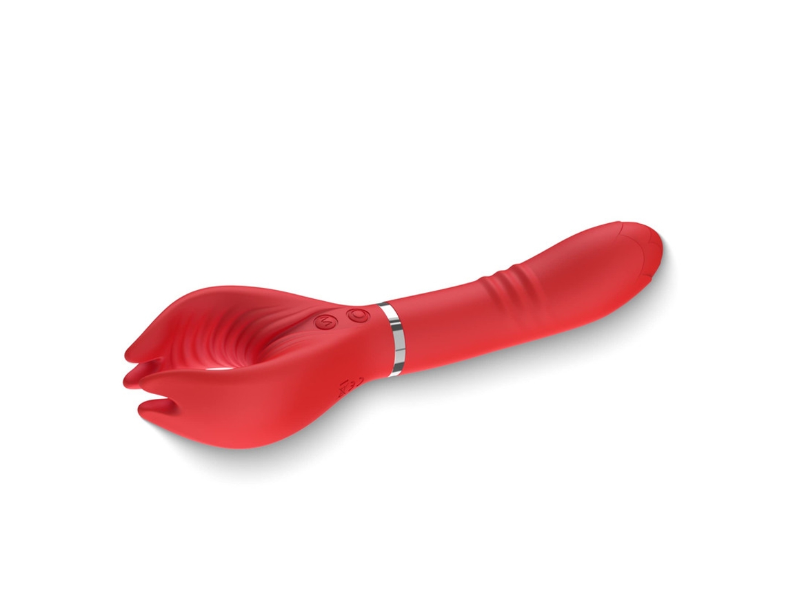 Vibrador De Masaje De Silicona De 7 Frecuencias Para Mujer (rojo)