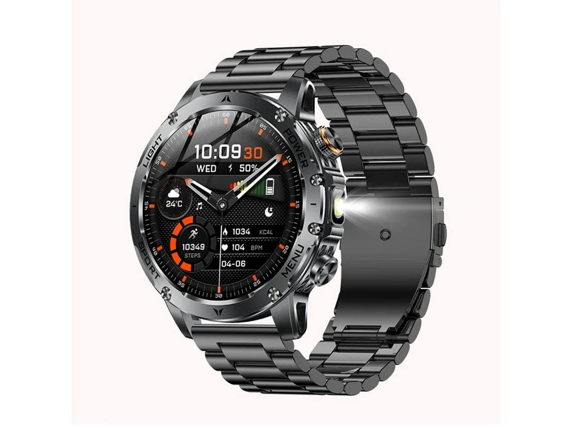 Smartwatch Ak87 1000mah Batería De Larga Duración Linterna Para Deportes Al Aire Libre Yizhood (negro)