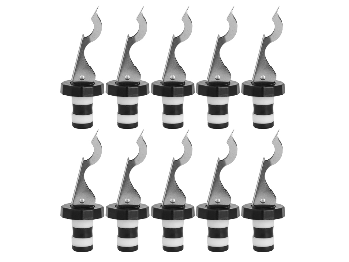 10 Tapones Reutilizables Para Vino, Cierre Hermético, Acero Inoxidable, Silicona, Accesorios De Cocina Y Bar.
