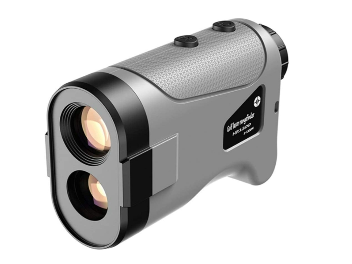 Telémetro de golf de 1200 m, medidor de distancia y velocidad de 6 aumentos, con bolsa de almacenamiento y cuerda para colgar, color negro.
