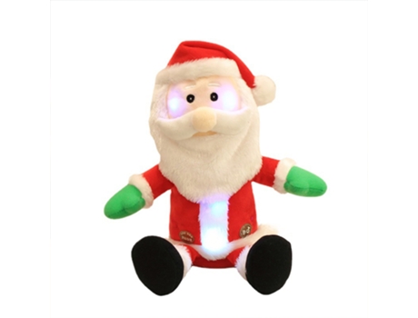 Juguete de Papá Noel LED de Navidad, juguete eléctrico de grabación de baile de canto, decoración de regalo Musical de Navidad