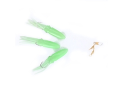 Señuelo Artificial Biónico Con Forma De Calamar, Flexible, Señuelo De Pesca Verde Luminoso, 14,5 Cm, Accesorio De Pesca