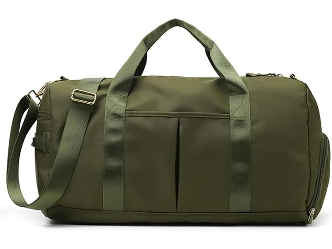 Bolsa Deportiva Para Gimnasio Con Bolsa Para Zapatos, Bolsa Húmeda, Bolsa De Lona, Bolsa De Viaje Impermeable Para Mujeres Y Hombres, Armygreen ZMDECQNA