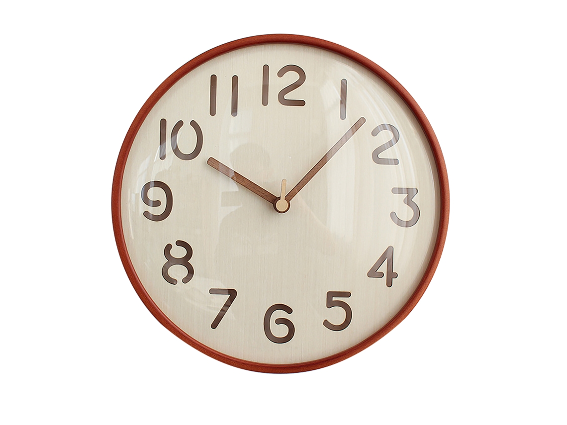 Reloj De Pared Silencioso De Madera De 12 Pulgadas, Sin Tictac, Funciona Con Pilas, Para Sala De Estar/cocina.
