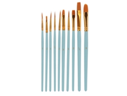 Pincel Azul Claro Con Control Preciso Y Agarre Cómodo Para Principiantes Y Artistas.