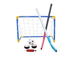 Juego De Porterías De Hockey Desmontables Y Duraderas Para Entrenamiento Interactivo De Niños Tanto En Interiores Como En Exteriores.