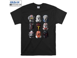 Camiseta Rockinstone Star Wars The Clone Wars Clone Helmets（m）