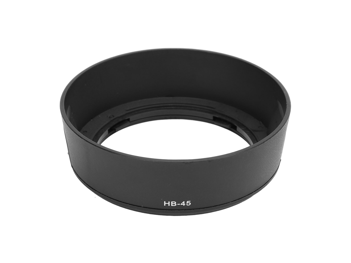 Capucha De Lente Reversible Para Cámara Hb 45 Compatible Con D5100 D3200 D60 Lente 18-55mm Negro