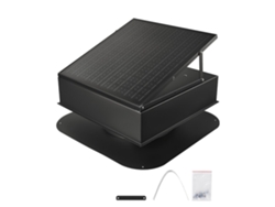 Ventilador Solar de Techo de 35W con Termostato, Panel Ajustable y Sistema de Regulación Tekmaquinas