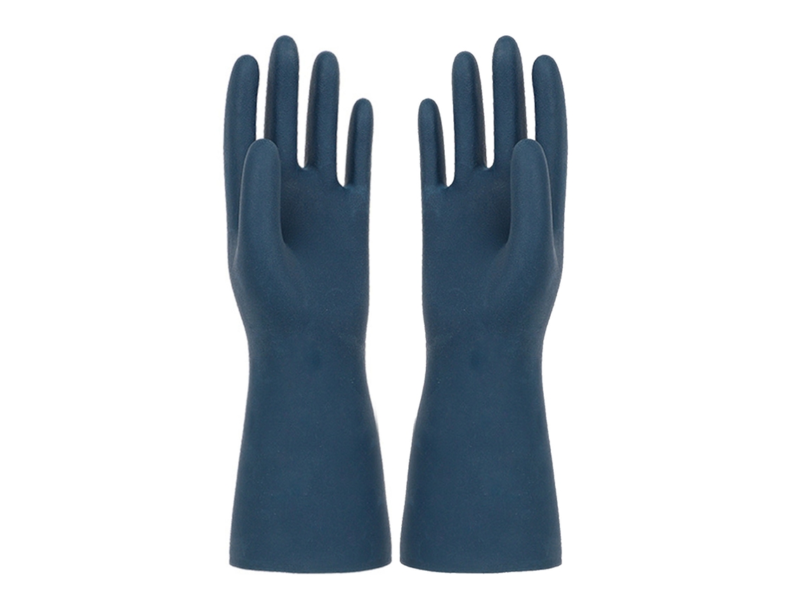 1 par de guantes de trabajo de caucho de neopreno resistentes a productos químicos para agricultura, jardinería y protección de manos en el trabajo.