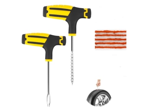 Herramienta de reparación de pinchazos de neumáticos, tapón de goma plano para reparación de neumáticos Cronus para automóviles, furgonetas, motoci...