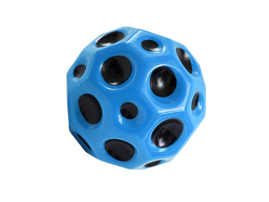 Pelota espacial de espuma elástica ATS, de alta elasticidad, para entrenamiento de coordinación motora, 66 mm, azul.