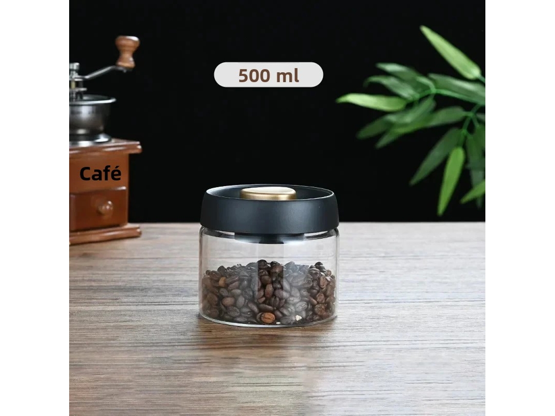 (500 Ml) Kit De Almacenamiento De Alimentos De Vidrio Transparente, Sellado A Prueba De Humedad Y Sellado Al Vacío.