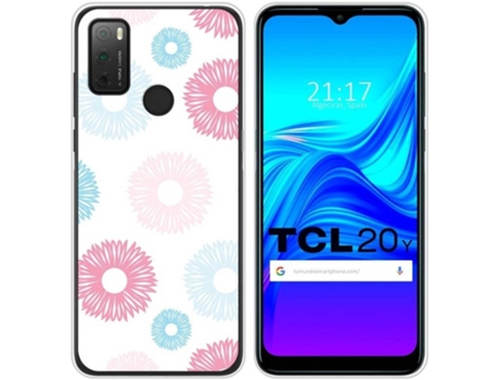 Carcasa TCL 20Y TUMUNDOSMARTPHONE Dibujos Transparente Flores 06 Multicolor