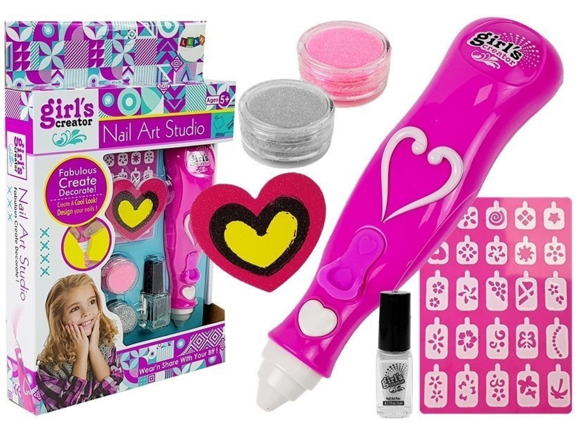 Set de pintura de uñas B.active con dispensador de esmalte con brillantina