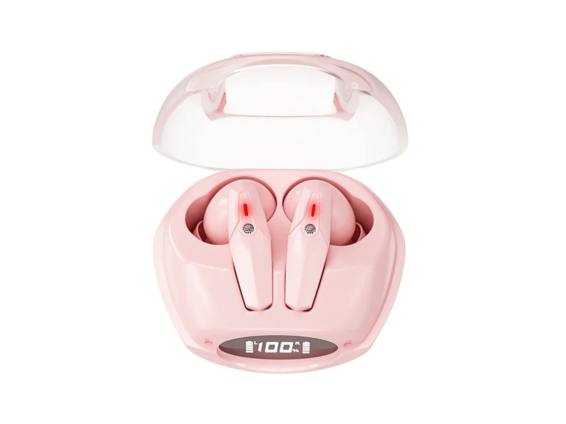 Auriculares Inalámbricos Sonido Estéreo Inalámbrico Pantalla Led Juegos YIZHOOD Bluetooth Rosa