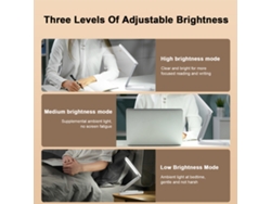 Lámpara De Mesa Led Plegable Recargable Con 3 Niveles De Brillo Y Protección Ocular.