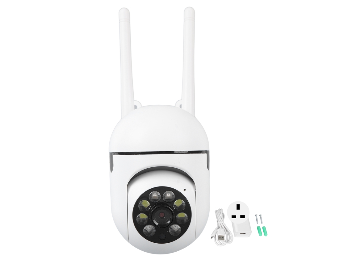 Cámara de seguridad inteligente con wifi, detección de movimiento y audio bidireccional para el hogar.