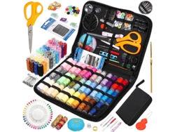 Kit de costura con 205 piezas Incluye tijeras de costura, carrete de hilo, cinta métrica, agujas de coser, etc. Siurn