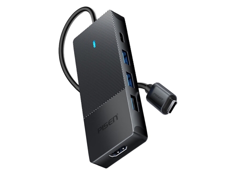 Adaptador PISEN Nj-Tc03 5In1 Tipo-C a HDMI 3Usb3.0 Pd100W para Huawei Mate40/P50 S20