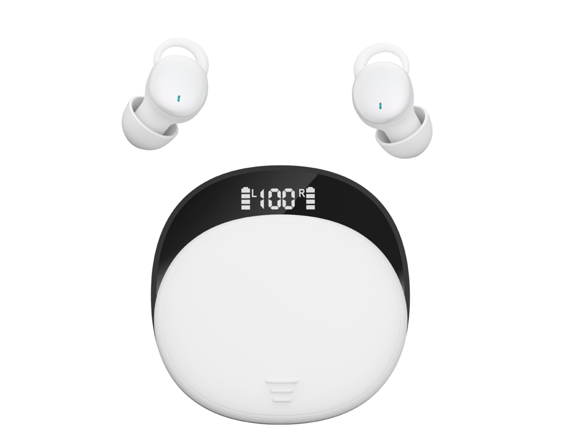 Auriculares Inalámbricos Ipx5 Micrófonos Duales Impermeables Adecuados para Dormir Meditación Viajes Aéreos y Deportes Blanco YEMAESRE