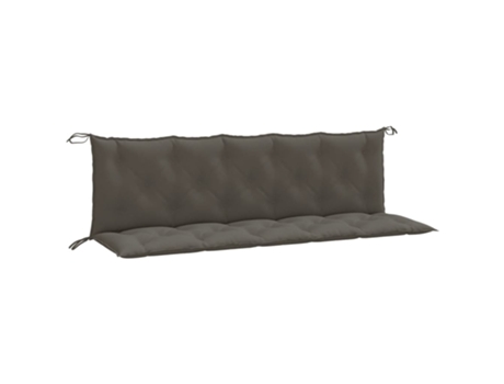 Cojín De Banco De Jardín VIDAXL Gris Tela (180x50x7 cm)