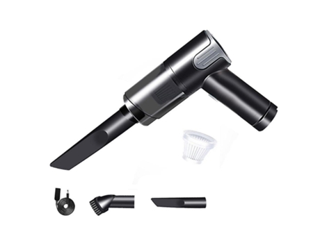 Aspirador portátil de mano potente para coche inalámbrico hogar gris