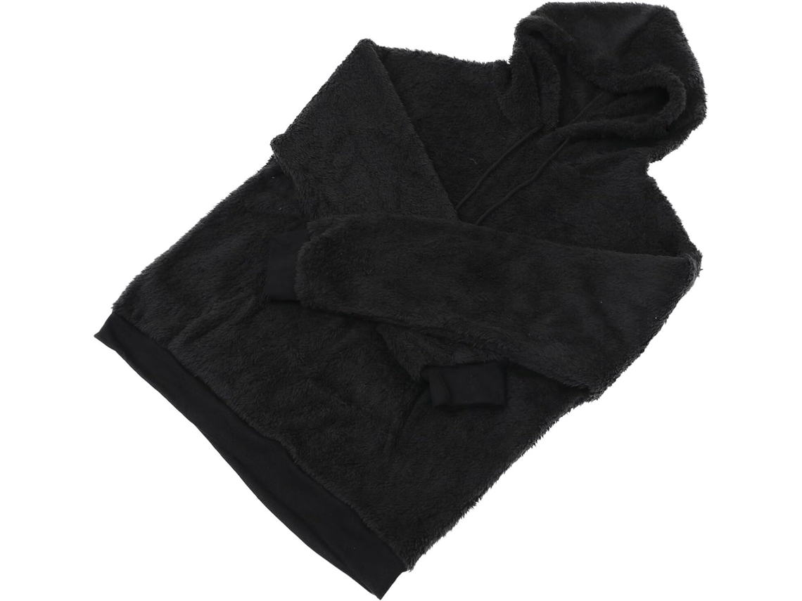 Moletom Masculino Tamanho Xl Preto, Macio E Quente, Com Forro De Pelúcia, Ideal Para Outono/inverno.