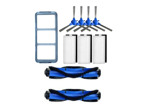 1 conjunto de filtro de escova lateral de rolo para aspirador de pó robô anker eufy